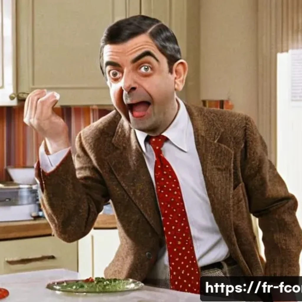 Rowan Atkinson 미스터빈과 블랙애더 - **Prompt 1: Mr. Bean's Mundane Misadventure**
    "A full-body shot of Rowan Atkinson as Mr. Bean, w...