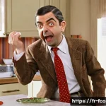 Rowan Atkinson 미스터빈과 블랙애더 - **Prompt 1: Mr. Bean's Mundane Misadventure**
    "A full-body shot of Rowan Atkinson as Mr. Bean, w...